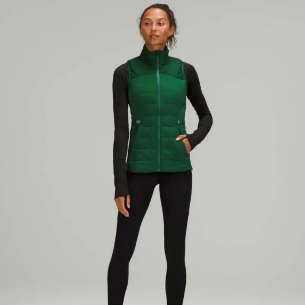 Lululemon Athletica Down For It All Everglade Green Vest Size 2 - Picture 13 of 14